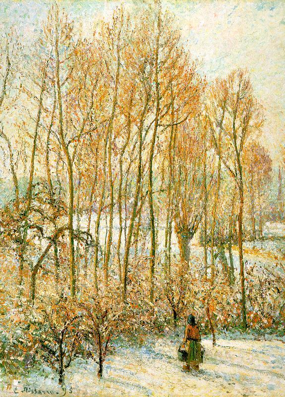 Camille Pissaro Morning Sunlight on the Snow, Eragny sur Epte oil painting picture